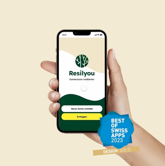 Die Resilyou App die den Best of Swiss Apps Awards gewonnen hat